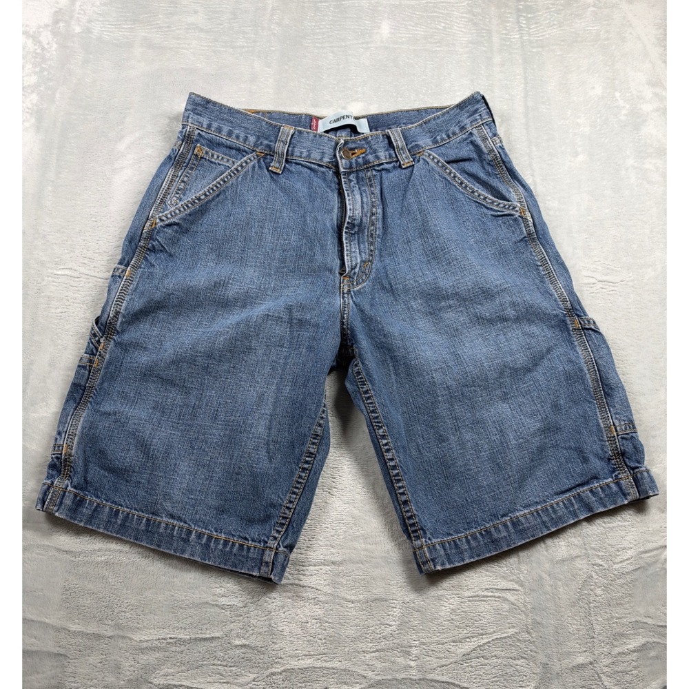 Levi's Carpenter Denim Shorts Men 30 Blue Loose Fit Utility Workwear Y2K Jorts